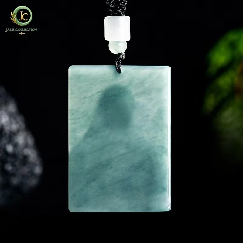Genuine old-stock natural jadeiteAHuo Lan Shuishen Father's Jade Pendant for Men and Women, Jade Pendant Accessories Wholesale
