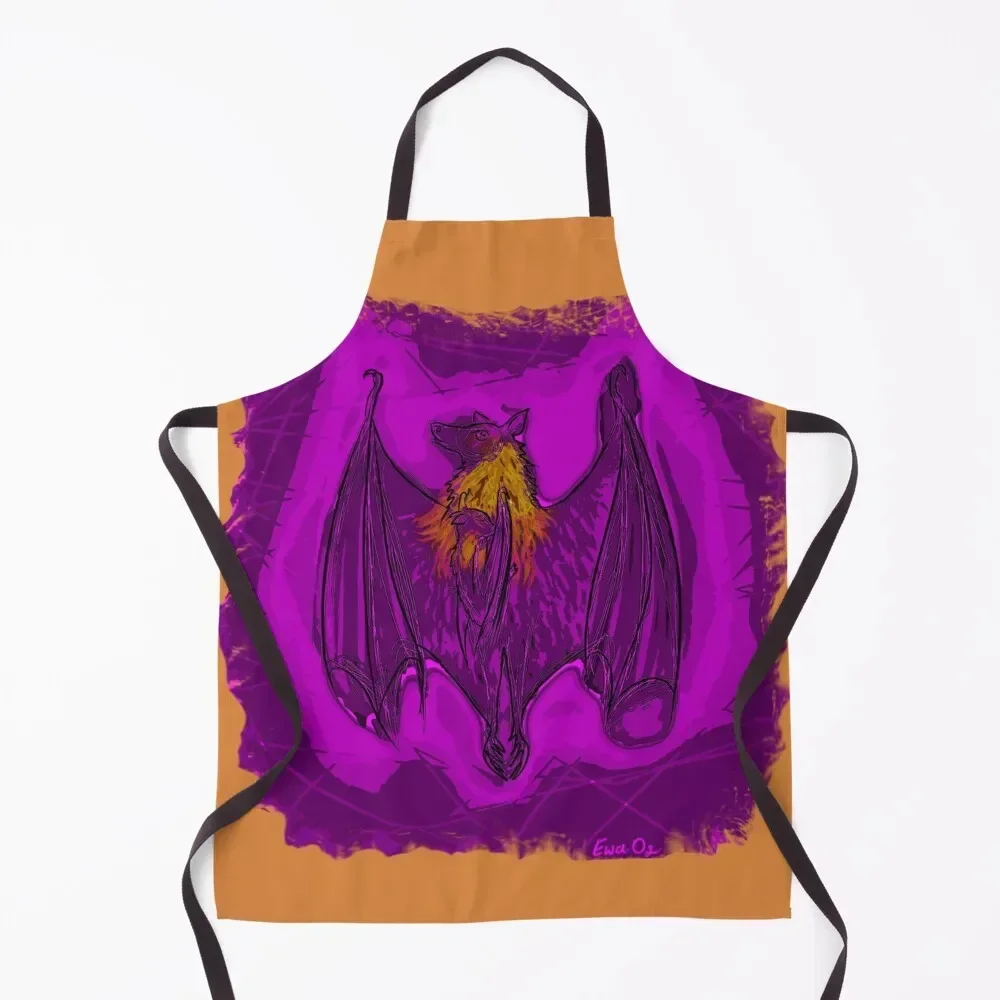 

Batzilla- Mother/Baby, holding tight 2 - by Ewa Oz Apron painters For Men professional hairdressing Apron