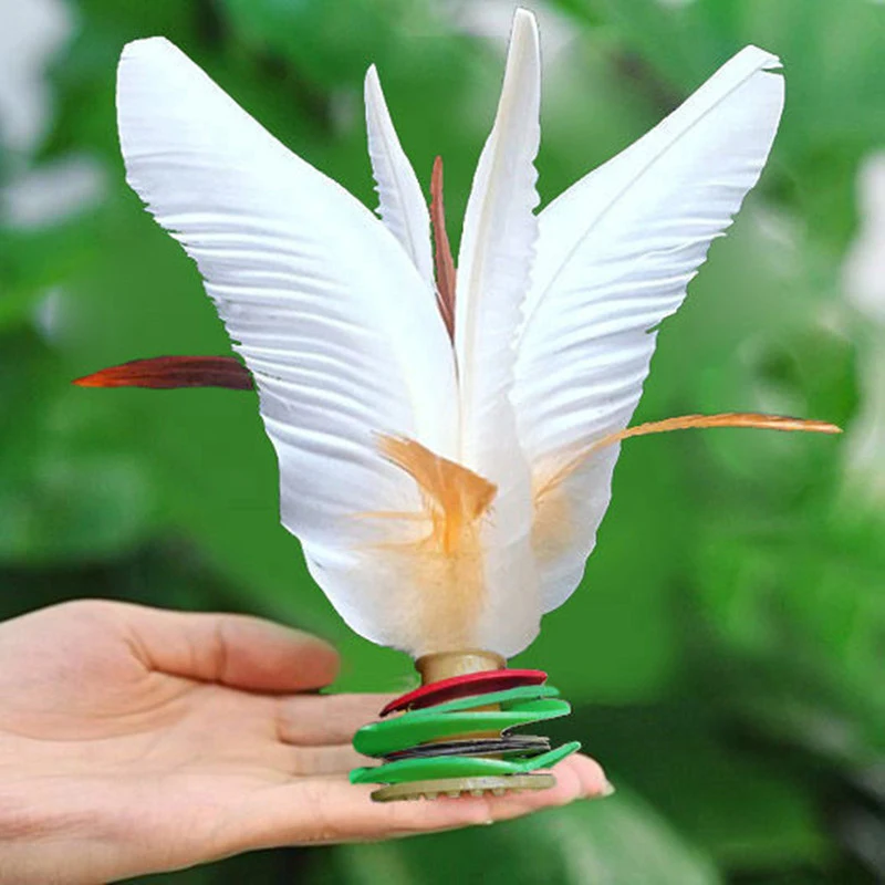 1Pc Children 's Foot Kick Goose Feather Shuttlecock Toy For Physical Exercise China Kick Shuttlecock Fitness Entertainment