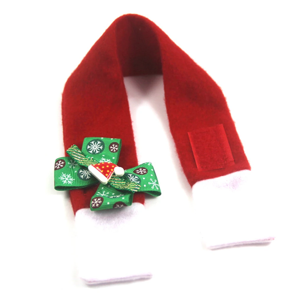 

2pcs Pet Hat Scarf Set Christmas Costume for Dog Cat Warm Fleece Outfit Holiday Photoshoot Accessories Dog Christmas