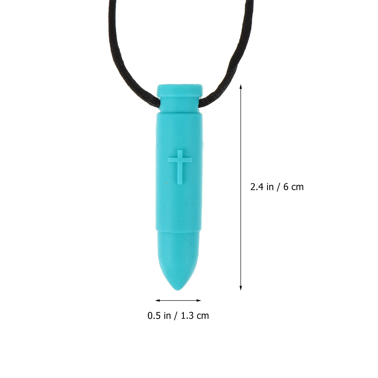 Collier sensoriel à mâcher Bullet Teether pour l'autisme et le soulagement de l'anxiété, pendentif molaire, outil de stimulation orale à mâcher