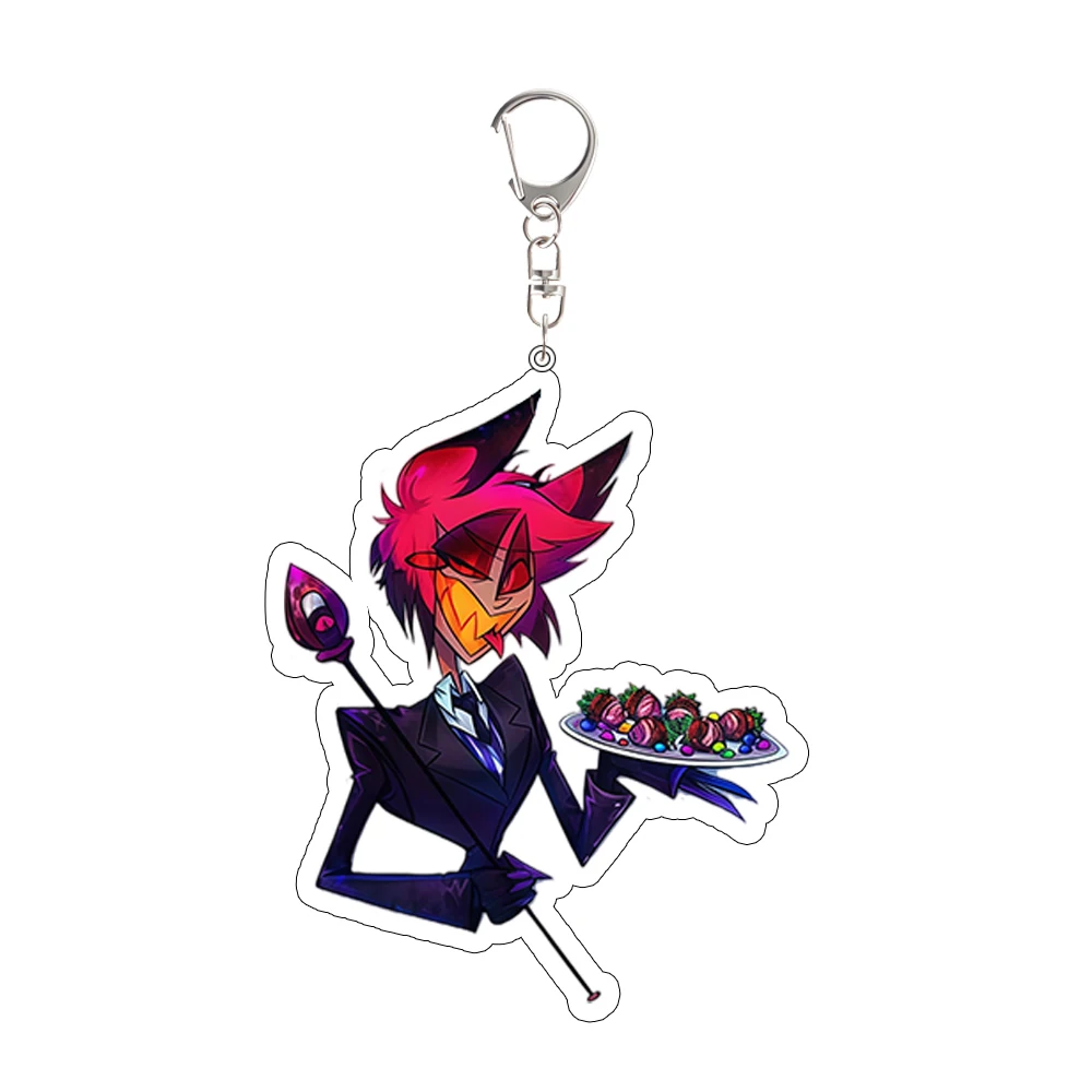 

Anime Acrylic Keychain Hazbin Hotel Charlie Morningstar Vox Lucifer Alastor Backpack Pendant Decoration Key Ring Accessories