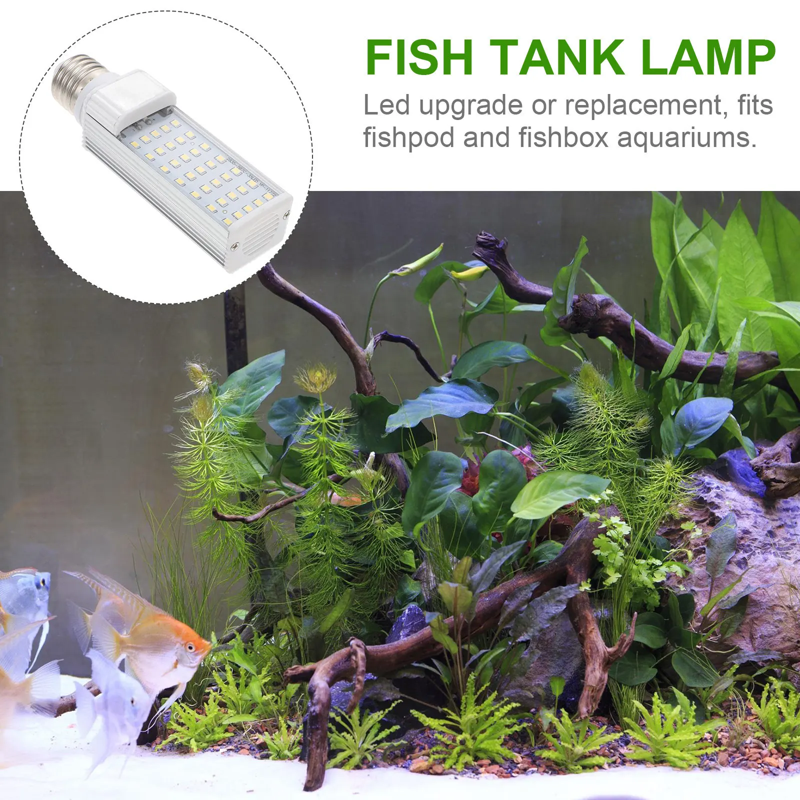7W LED Corn Light Bulb E27 Whi - огляд і ціна Planted Aquarium Algae