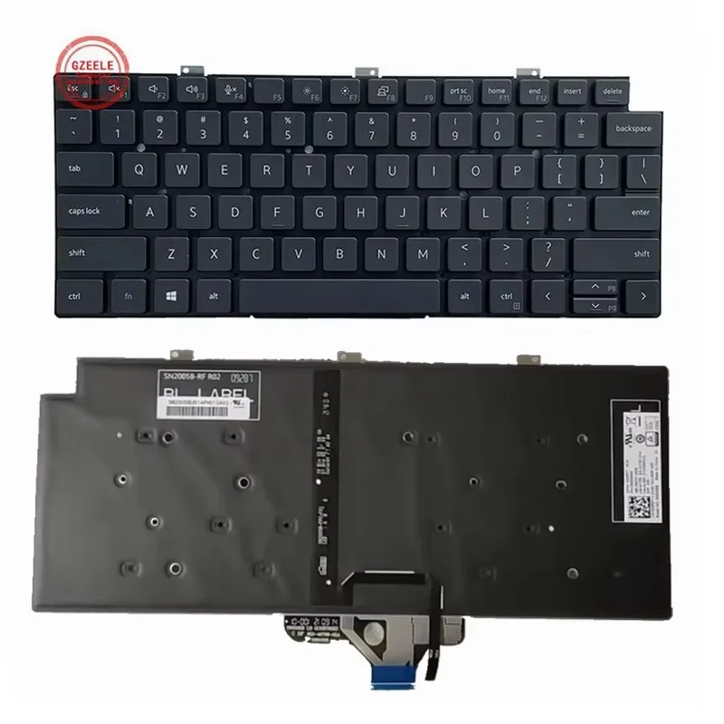 UK Backlit Laptop Keyboard for Dell LATITUDE 13-7300 7310 7320 E7320 5320 P133G English