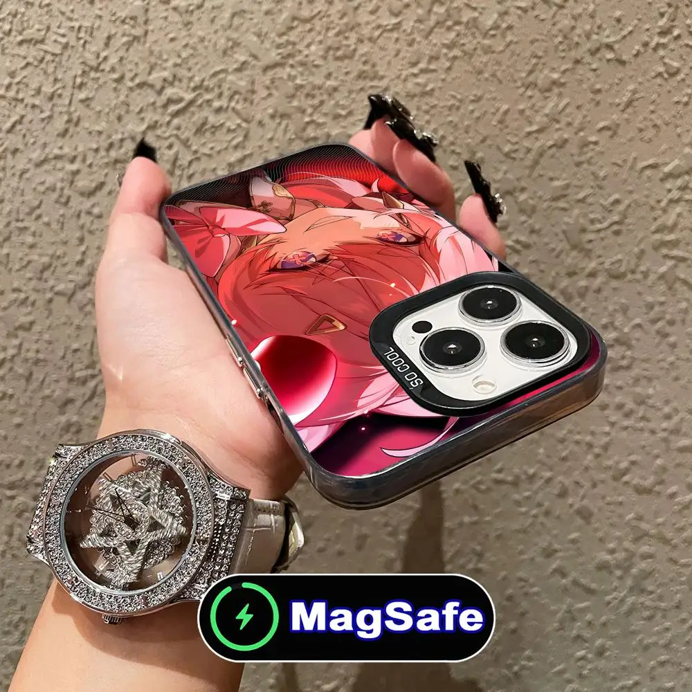 حافظة لهاتف آيفون 16 15 14 13 12 11 Pro Max Plus MagSafe غطاء حماية فاخر ملون شفاف
