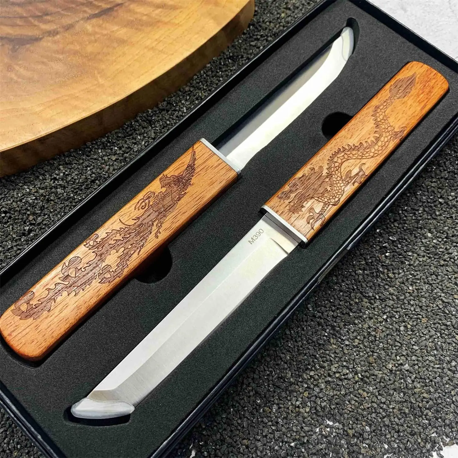 Two In One Japaness Style Drop / Tanto Blade Utility Pocket Knife Outdoor Wilderness Camping Portable Edc Survival Tools 2 in 1
