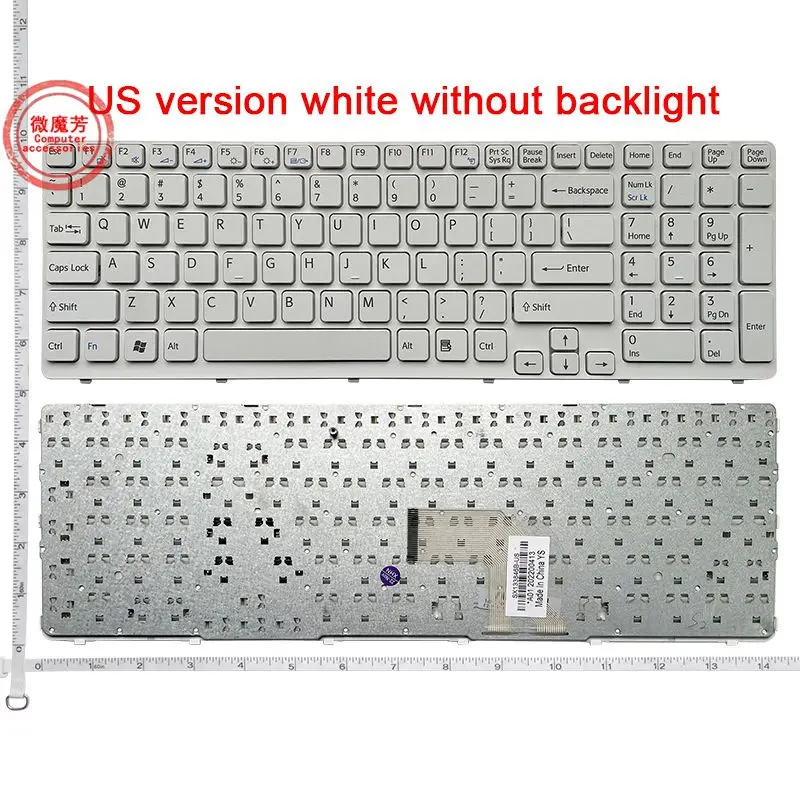 

US New For sony for SVE15 SVE-15 sve 15 MP-11K73SU-920 149032851RU AEHK57002303A keyboard White