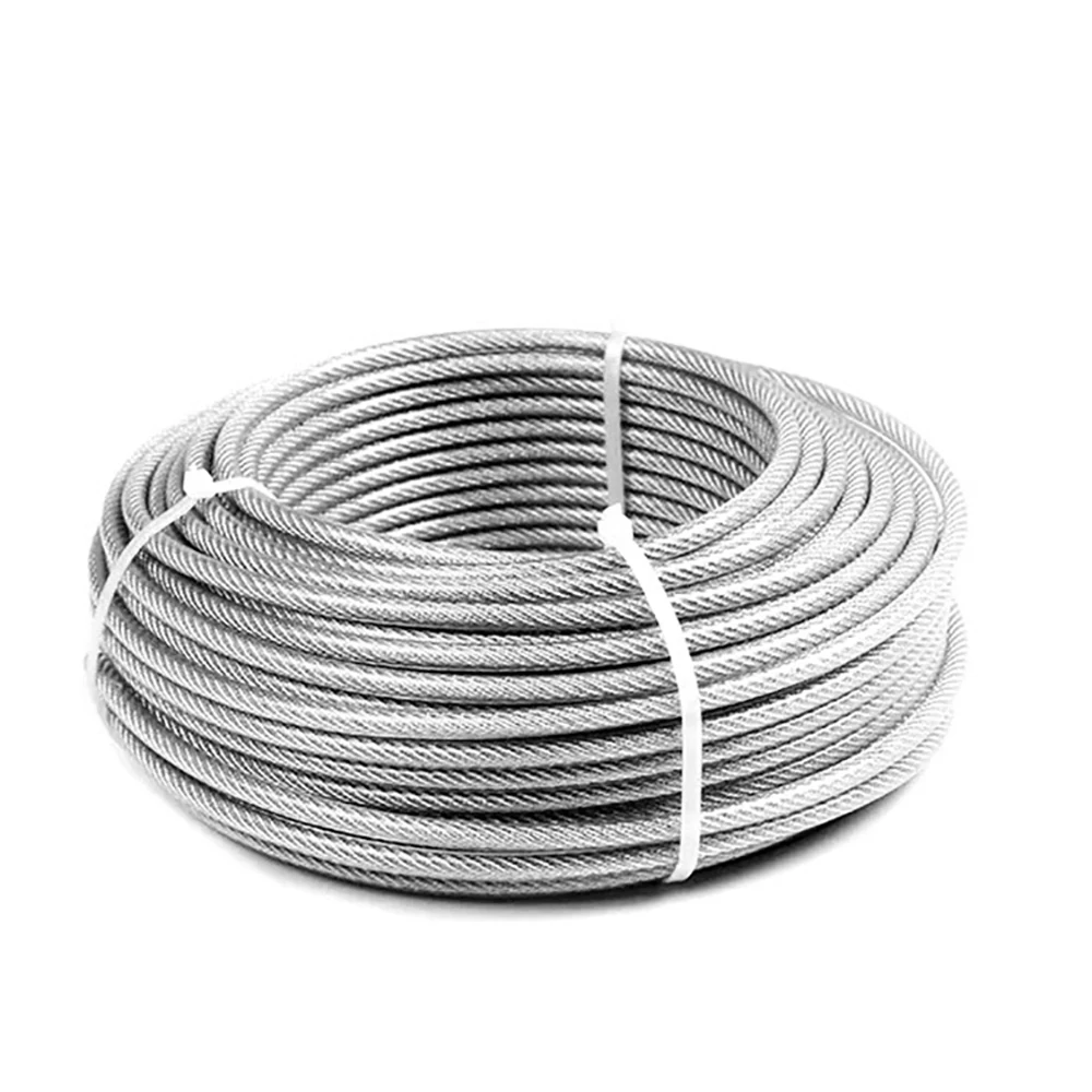 10 Meter Steel Wire Rope Diameter 0.5-3mm 7X7 Structure 304 Stainless Steel Wire Rope Thin Cable Softer Fishing Lifting Cable