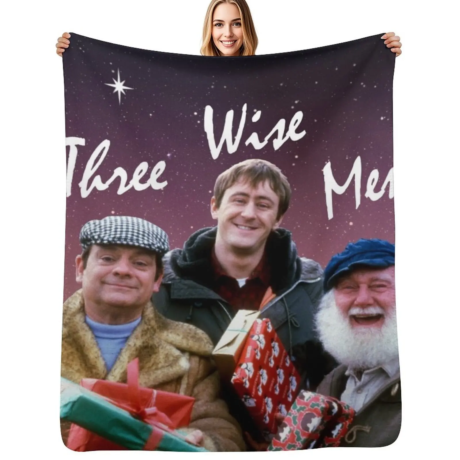 Only Fools - Three Wise Men Throw Blanket For Decorative Sofa Decorative Sofas blankets ands Hairy Retros Furry Blankets
