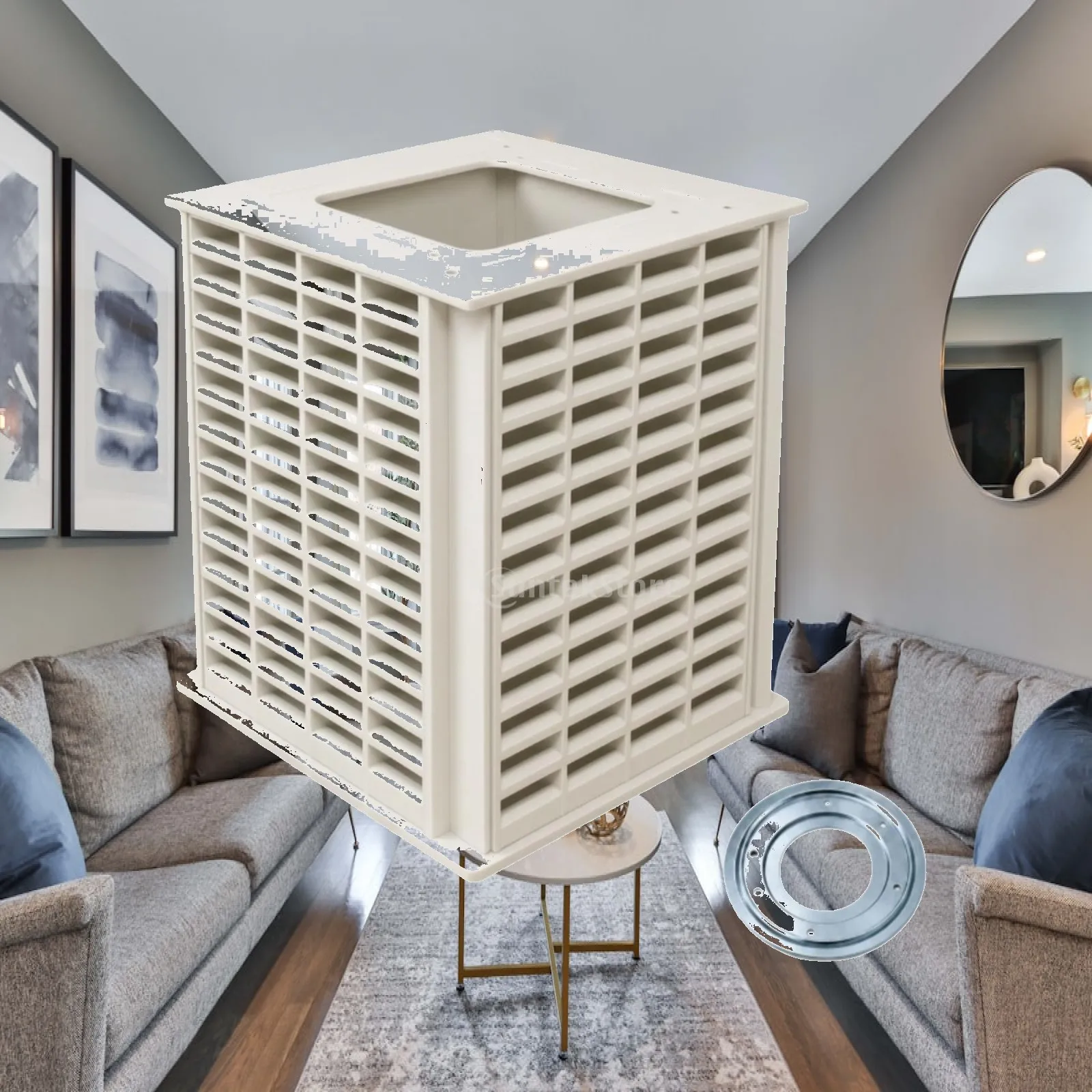 Organizer Waterproof PVC Rotating Storage Rack with 240 Compartments Square Open-Top Rotating Organizer Moisture-Resistant