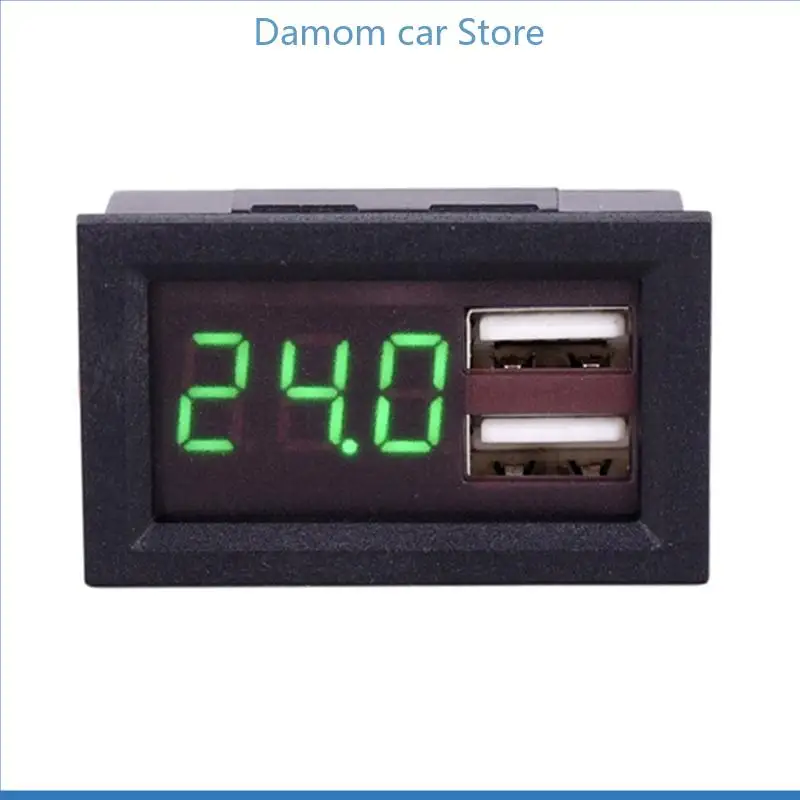 

A2UC 8V-40V Светодиодный цифровой вольтметровщик батарея автомобиля автомобиль мотокросс Meter Meter Monitor Панель Auto