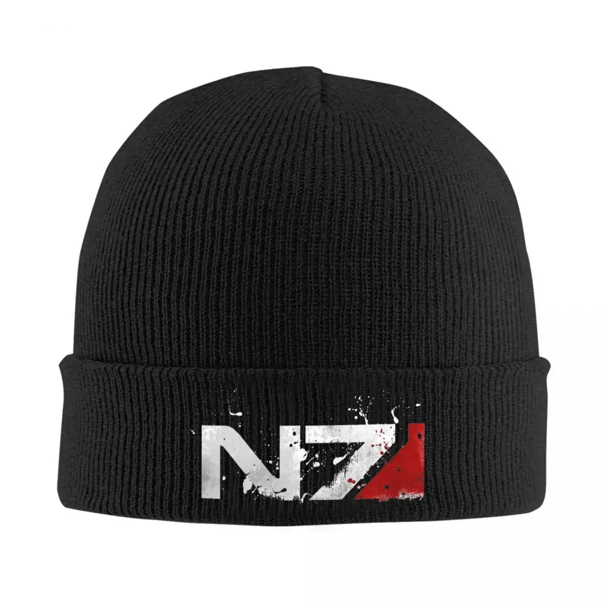 Mass Effect Distressed N7 Knit Hat Beanies Winter Hat Warm Street Video Game Caps Men Women