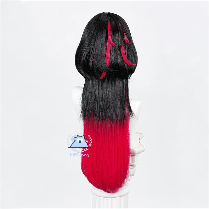 Zenless Zone Cosplay Wig para Mulheres, Zero Jane Doe, Preto, Vermelho, Cabelo Comprido, Eridu Game, Festa de Halloween, Meninas Role Play Props, Novo