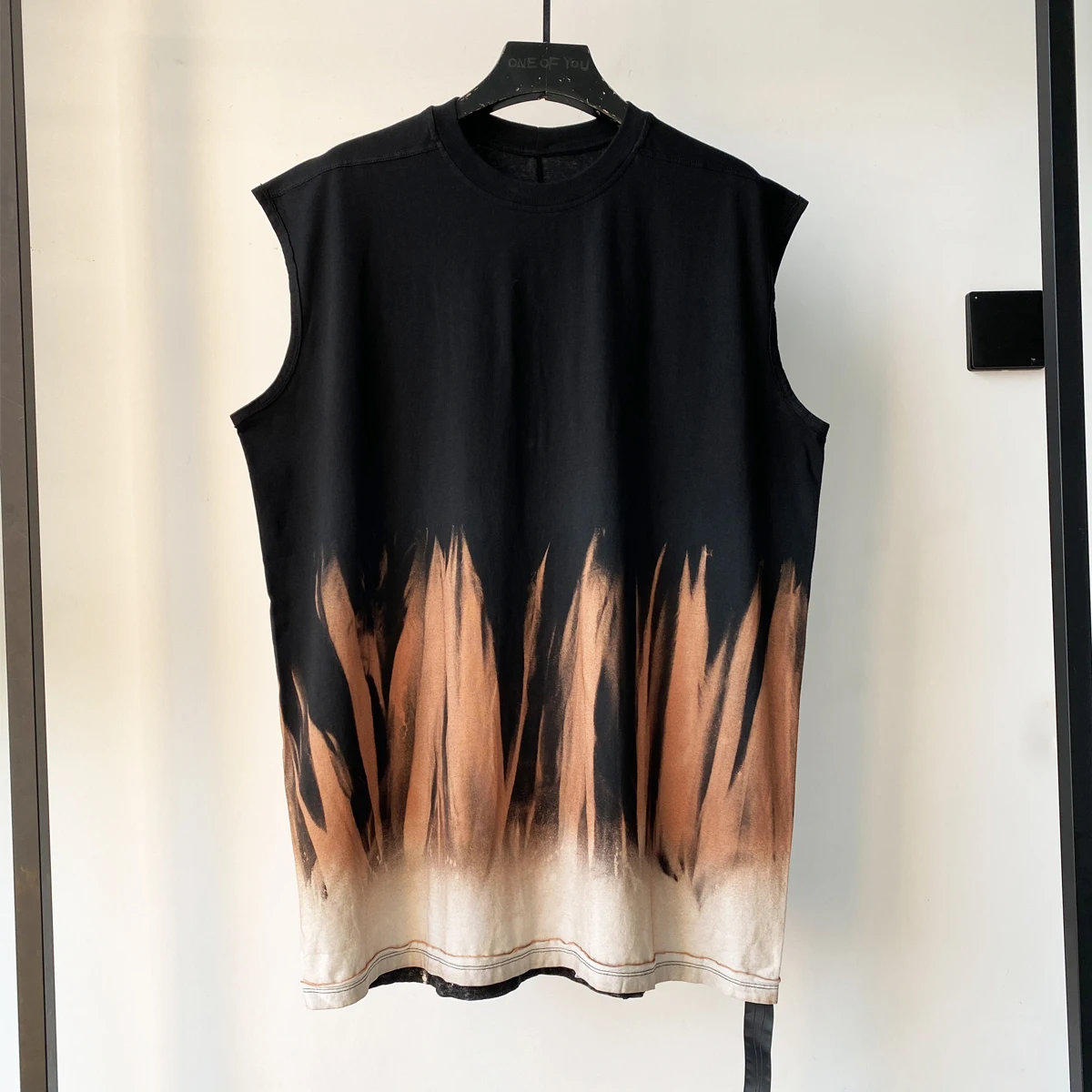 

Модный летний повседневный жилет оверсайз с принтом «Пламя» в винтажном стиле для молодежи