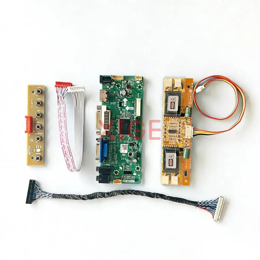 For LM190E05 LM190E02 LM190E03 LM190E08 Matrix Controller Drive Board DIY Kit LVDS-30Pin 4-CCFL HDMI+DVI+VGA 1280x1024 1280*1024
