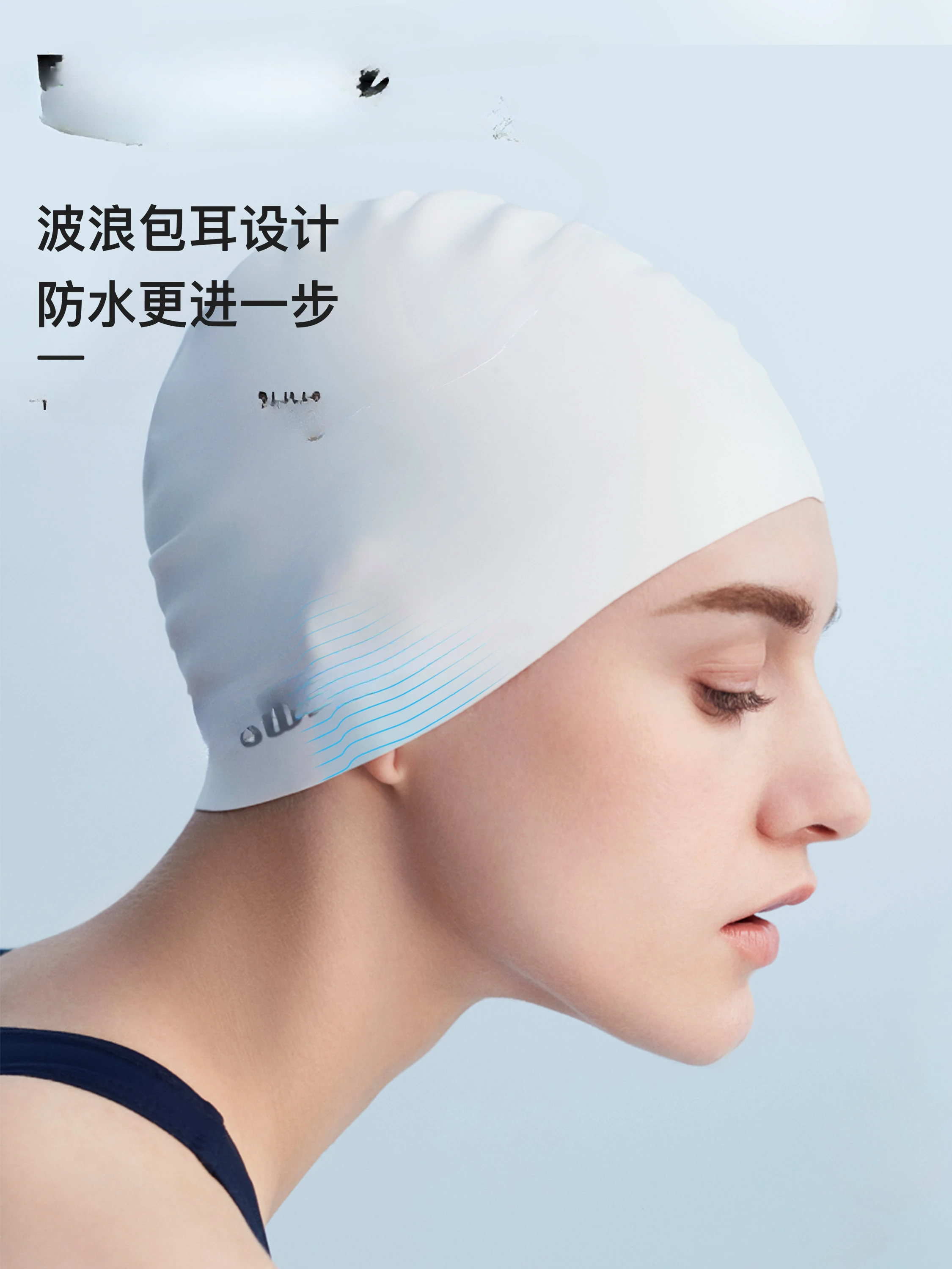 The product can be customized. Hat Men's and Women's Bule Long Hair Plus Waterproof Professional Big Head Ear Protection