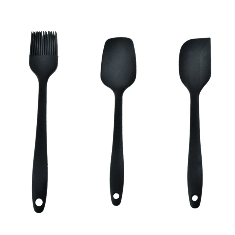 Espátula de silicone conjunto de 3 peças espátula de bolo escova de óleo conjunto de utensílios de cozinha de silicone espátula de bolo escova de óleo conjunto de ferramentas de cozimento