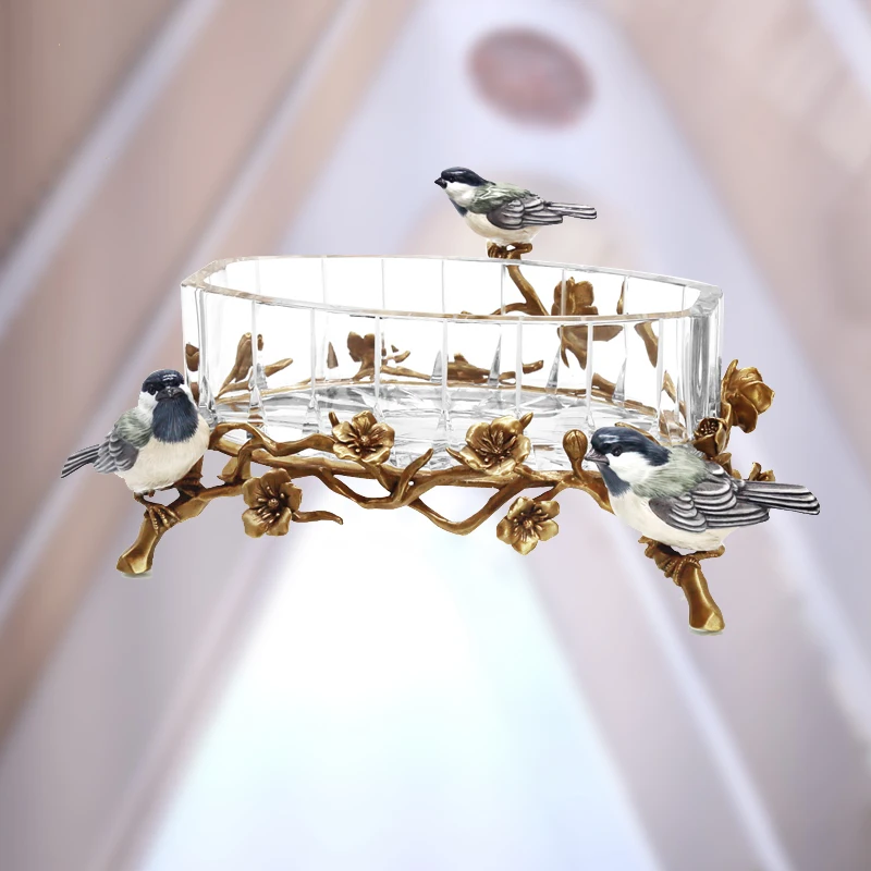 ديكور اليعسوب النحاسي والسيراميك الكلاسيكي الجديد القابل للتصرف، وعاء الفاكهة لتزيين المنزل #5