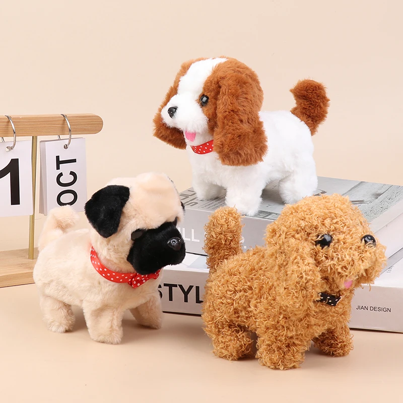 Offerta festiva: giocattolo robot elettrico per cani da compagnia; Peluche realistico, simulazione che parla e camminando; Regalo di Natale ideale per i bambini.