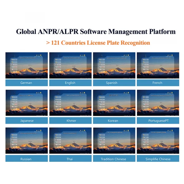 نظام كاميرا ALPR ANPR LPR مع بوابة حاجز وقوف السيارات