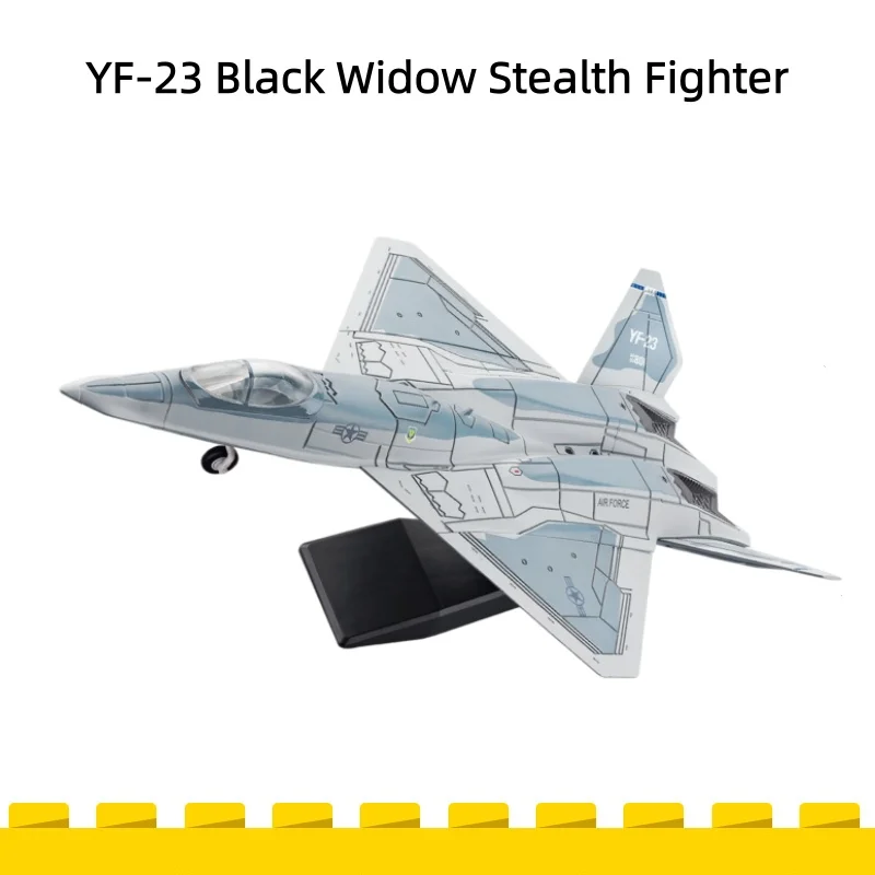 1/72 Military Series YF-23 Black Widow II Building Blocks Dual Engine PAV-2 Stealth Fighter Model Toys For Boys Birthday Gifts