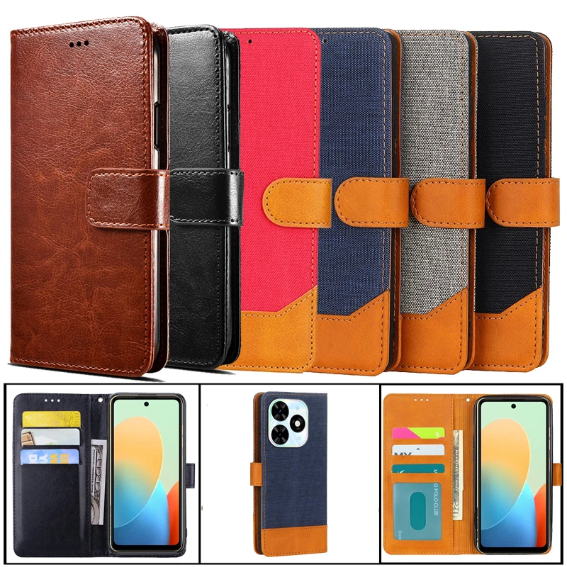

Protecion Wallet Cover For Tecno Spark Go 2024 Case Luxury PU Leather Capas For fundas de teléfono Tecno Pop 8 Phone Shell Coque