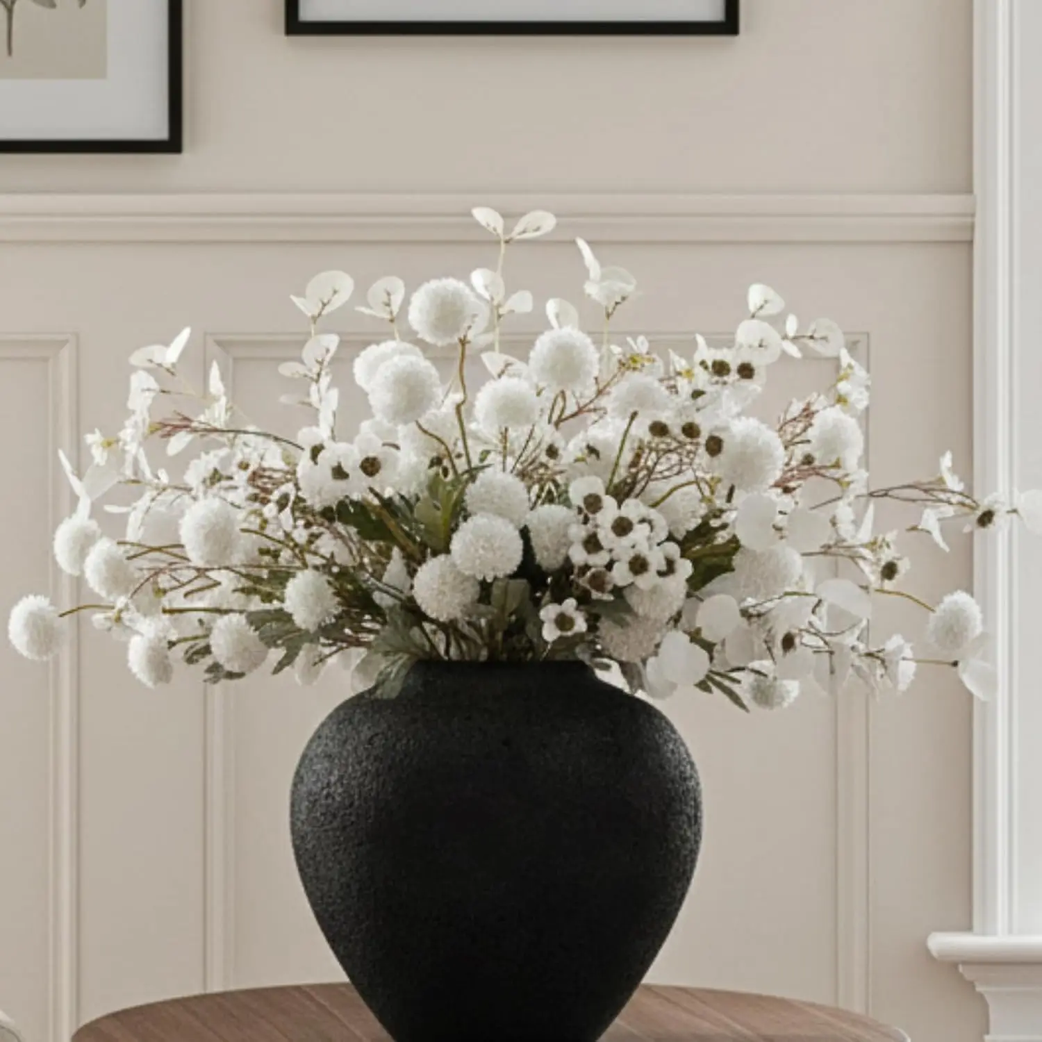

Realistic White Artificial Flowers Bulk for Vase, Table Centerpiece, Home Decor Indoor with Silk Floral Stems