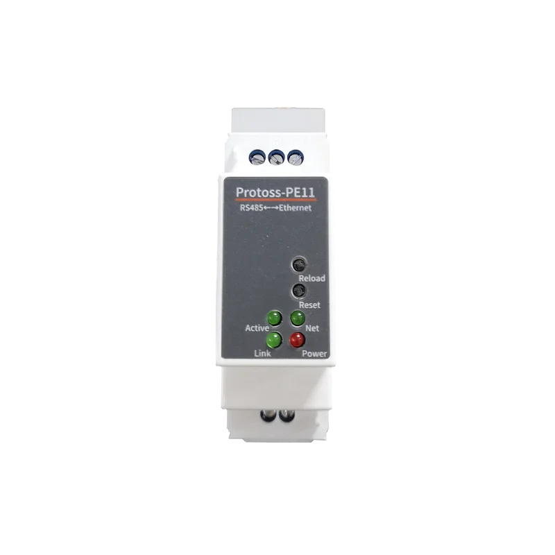 Hot Sales DIN-Rail Serial Port RS485 to Ethernet Converter IOT Device Server Protoss-PE11 Support Modbus TCP to RTU