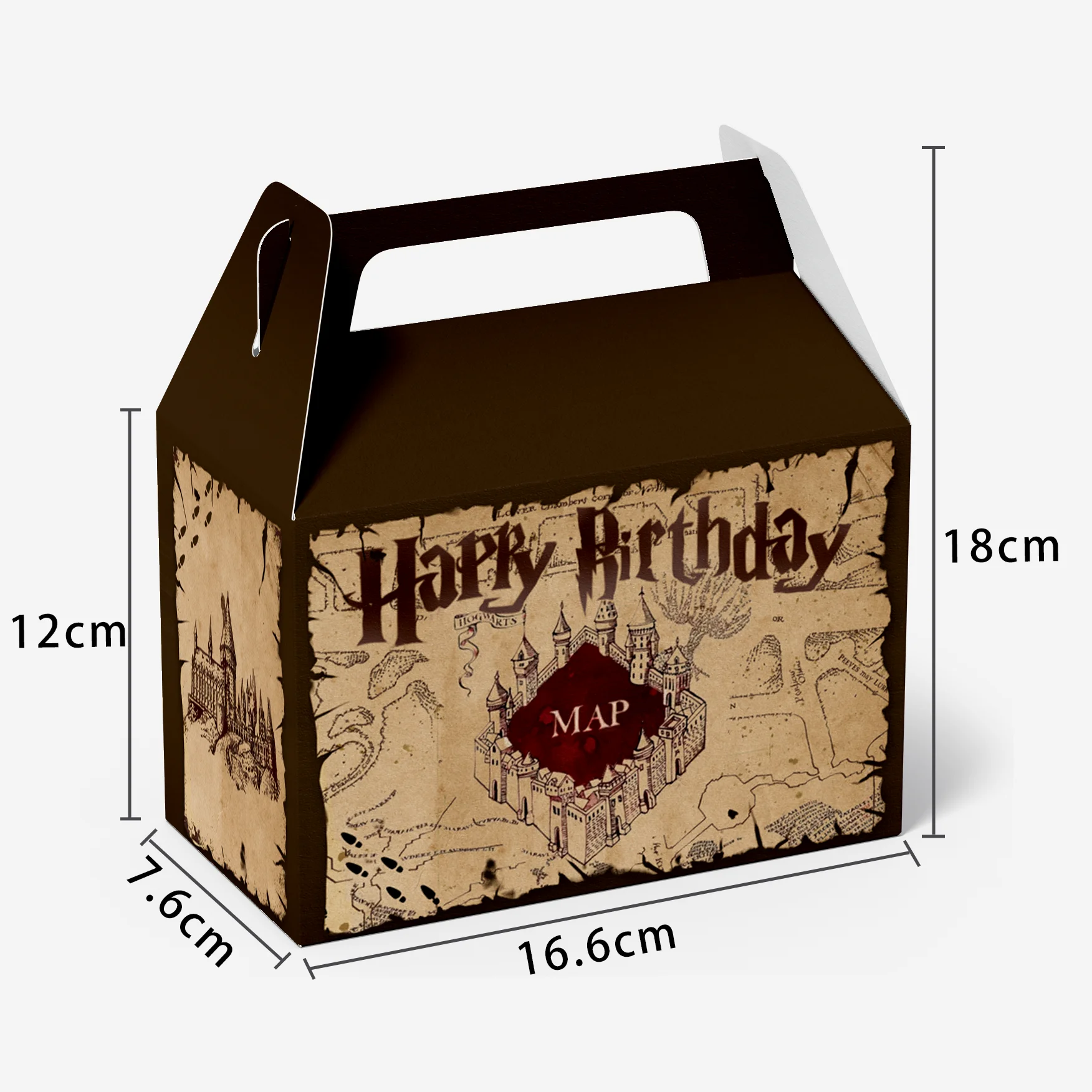 New Harry Potter Reticule Candy Gift Bags Magic School Cowhide Paper Bag Birthday Party Horn Box Halloween Decorations for Home