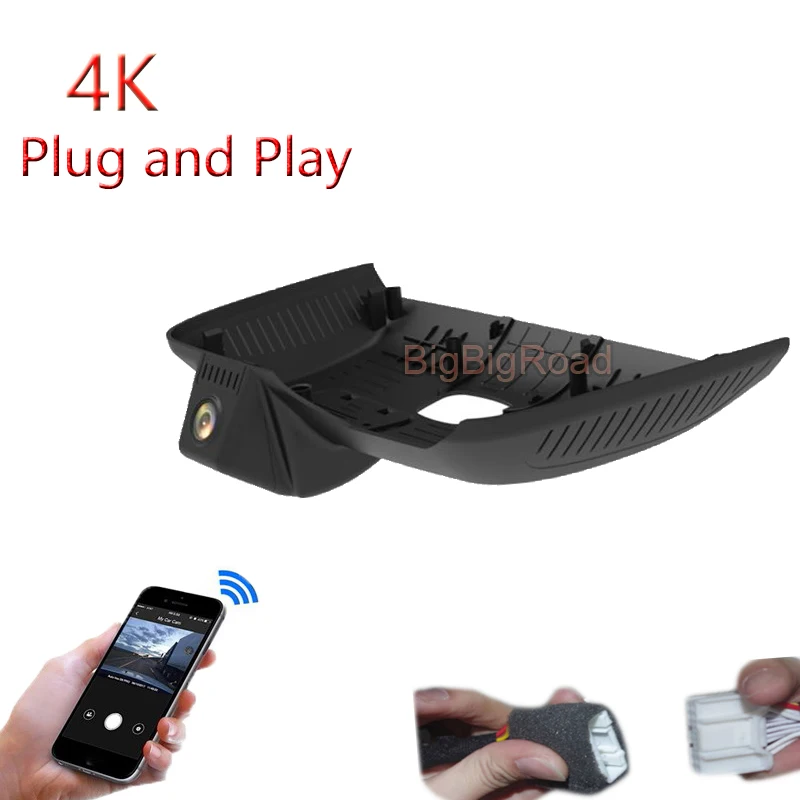 4K Plug And Play For BYD Song Pro / DM-i 2022 2023 2024 Car Video Recorder Wifi DVR Dash Camera FHD 2160P Dashing Cam