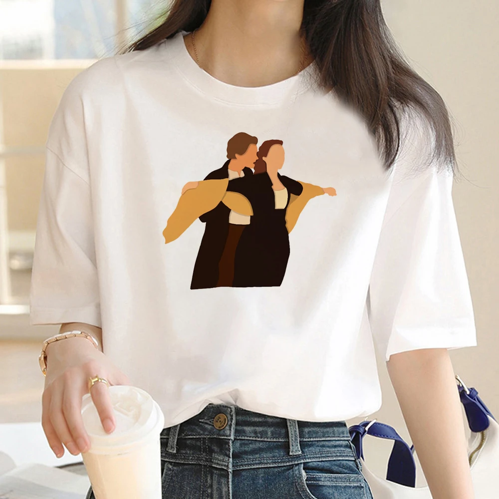 Titanic t shirt women comic designer top female y2k clothes