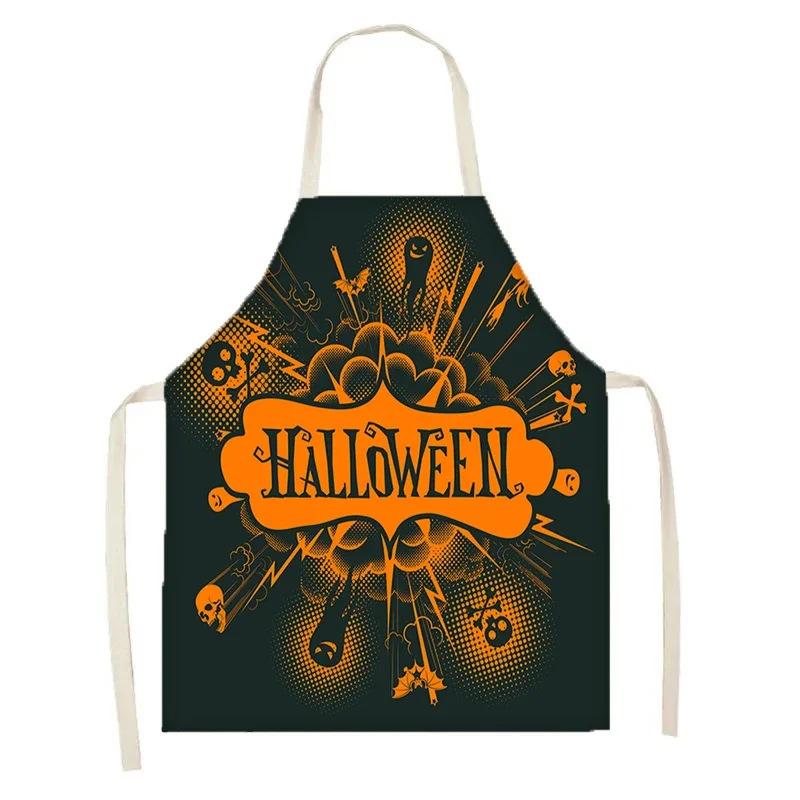 Halloween Decoration Atmosphere Apron Kitchen Unisex Apron Children\'s Anti-fouling Apron