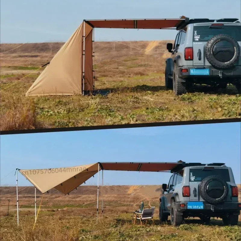 

Палатка для кемпинга на открытом воздухе, треугольное укрытие с окнами и водонепроницаемыми измерами, самостоятельный тур, ночь для кемпинга на открытом воздухе