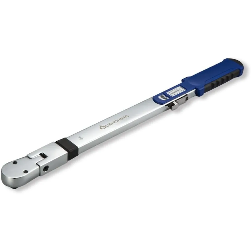 

QUENCHINＧ 1/2-Inch Drive Split Beam Torque Wrench, 40-250 Ft-Lb, Flex Head, 32 Teeth, Calibration-Free, Chrome Vanadium, ±4% Acc