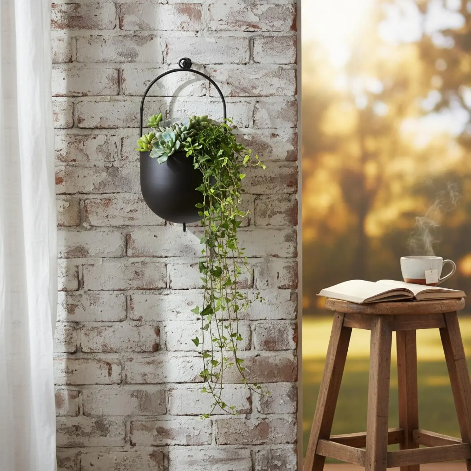 

Hanging Basket Planter Nordic Design Metal Hanging Plant Pot Suspended Plant Basket Space Saving Home Decor Easy to Hang