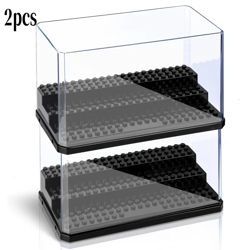 1/2Pcs Stackable 3-Tier High Clear Acrylic Tiered Minifigure