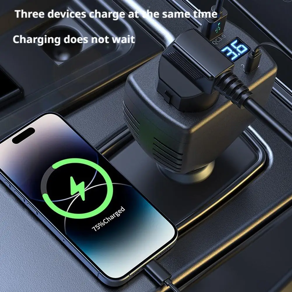 110 واط 150 واط سيارة العاكس سيارة شاحنة 12 فولت 24 فولت إلى 220 فولت متعددة المحمول شحن سريع سيارة وظيفية ذكي شحن رقمي M4A4 #6