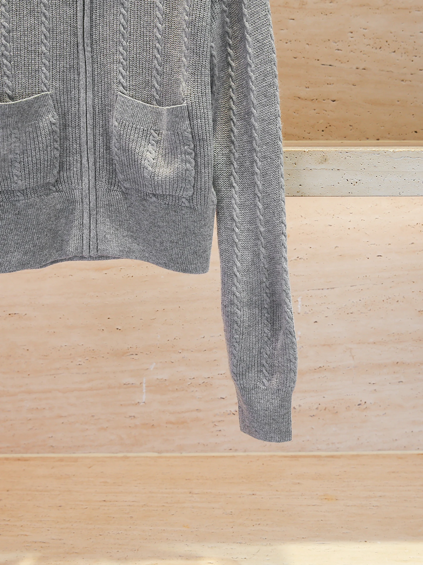 

Ele женский вязаный открытый кардиган, топ с бусинами, осень-зима, Новое поступление, средний размер, длинная повседневная одежда све