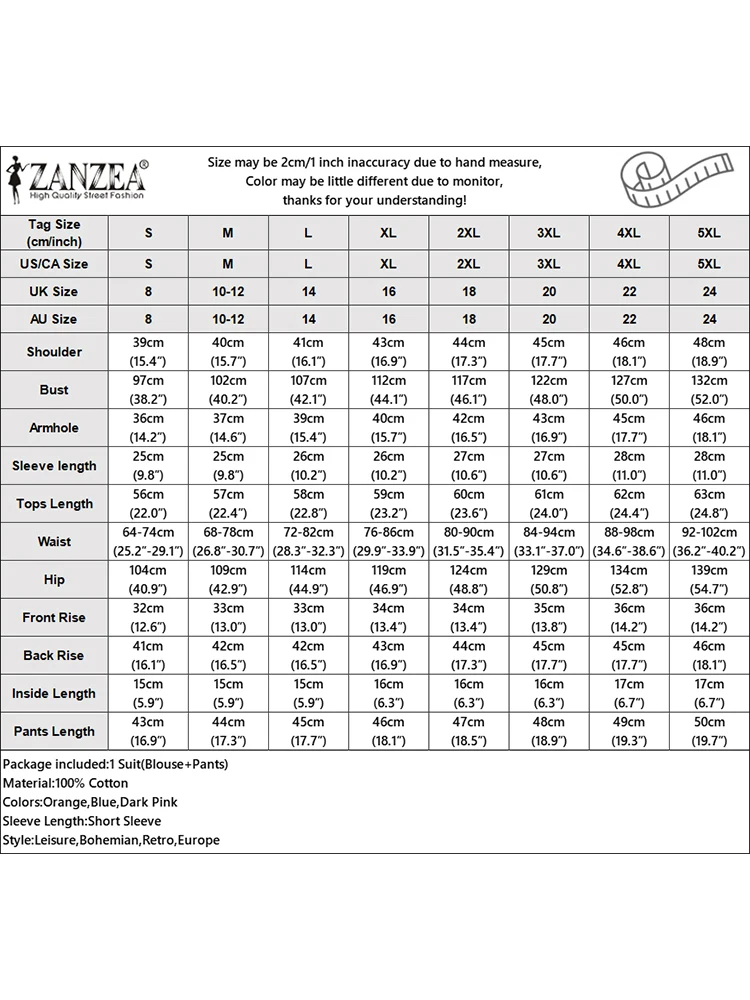 ZANZEA قميص قصير الأكمام مرونة الخصر السراويل 2 قطعة مجموعات الصيف 2024 الصلبة المرأة أنيقة مجموعات قصيرة فضفاضة الدعاوى القطنية غير رسمية