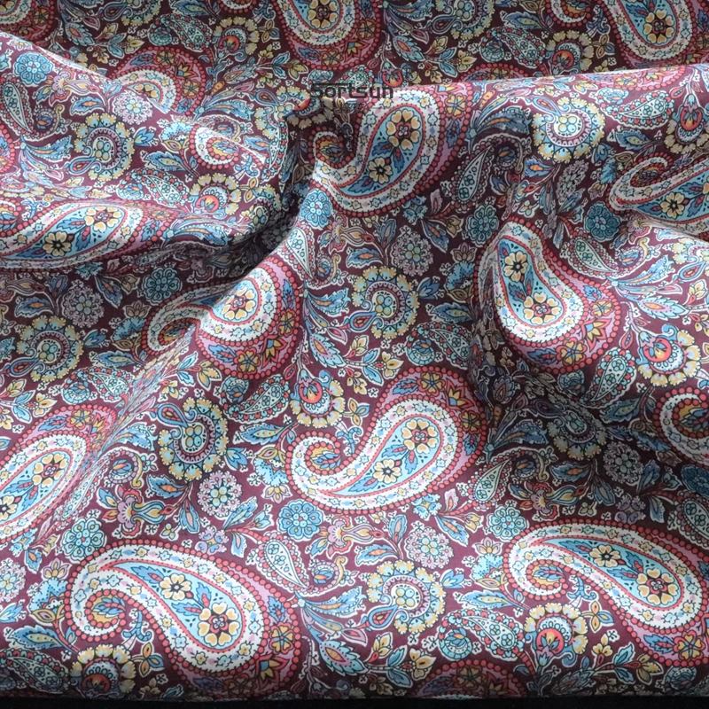 Lee Manor Floral 100% Cotton 80S Like Liberty Fabric Digital Printed For Sewing Cloth Dress Skirt Kids Designer Poplin Tela