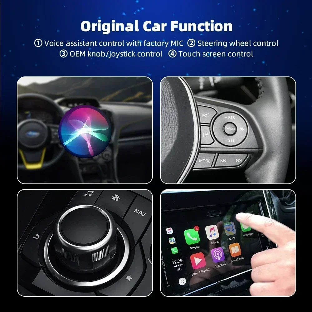 Mini Box Wired To Wireless Carplay Android Auto BT Plug And Play for VW Toyota Mazda Nissan Camry Suzuki Citroen Kia Ford Opel