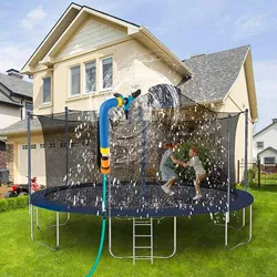 Trampolino irrigatore per bambini regolabile trampolino irrigatore acqua 360 gradi rotante parco acquatico Sprinkler trampolino accessorio