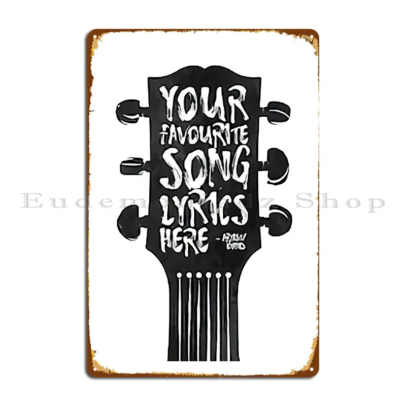 Personalised Lyrics Metal Plaque Poster Painting Club Wall Cave Personalized Cinema Tin Sign Poster