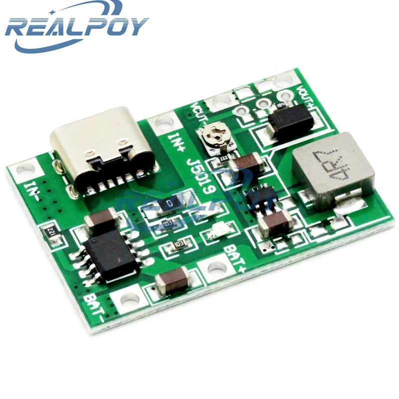 Lithium Li-ion 18650 3.7V 4.2V Battery Charger Board DC-DC Step Up Boost Module TP4056 DIY Kit Parts