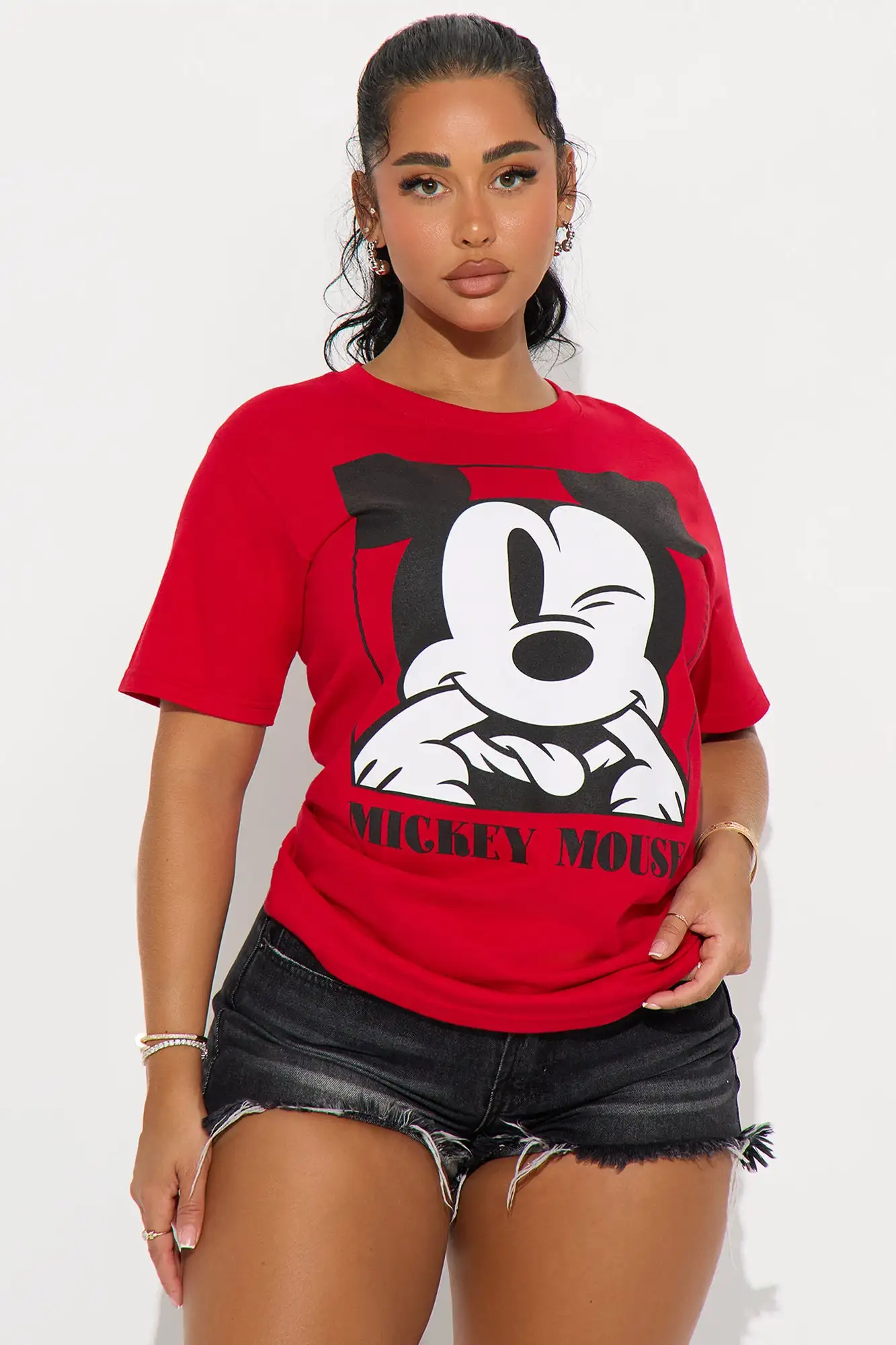Camiseta con estampado 3D de Mickey Mouse de Disney Magic Kingdom, tela transpirable y de secado rápido, informal y de moda, estilo Y2K