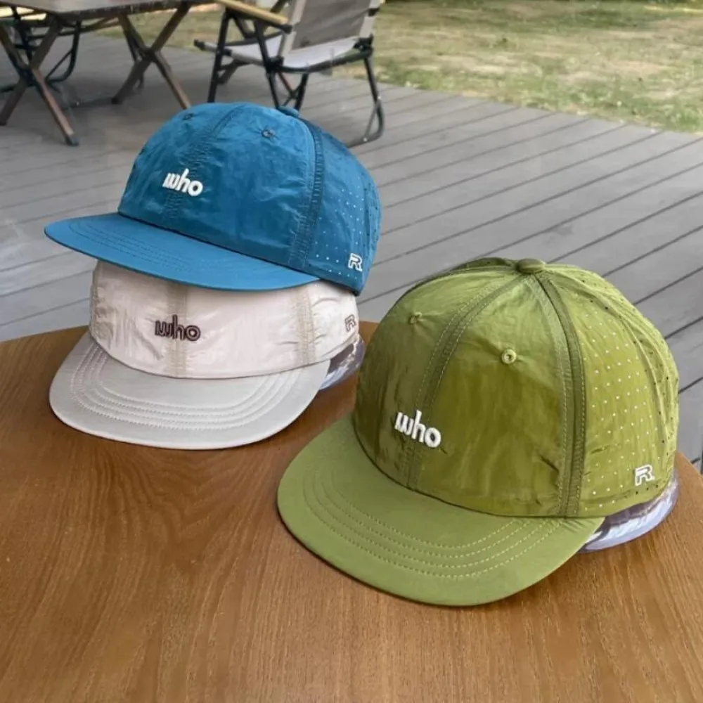 Unisex-Baseballkappe für Männer und Frauen, mit Buchstabenverzierung, schnell trocknend, Nylon-Mesh, atmungsaktive Mütze für Camping, Wandern, Sport, Urban, Outdoor