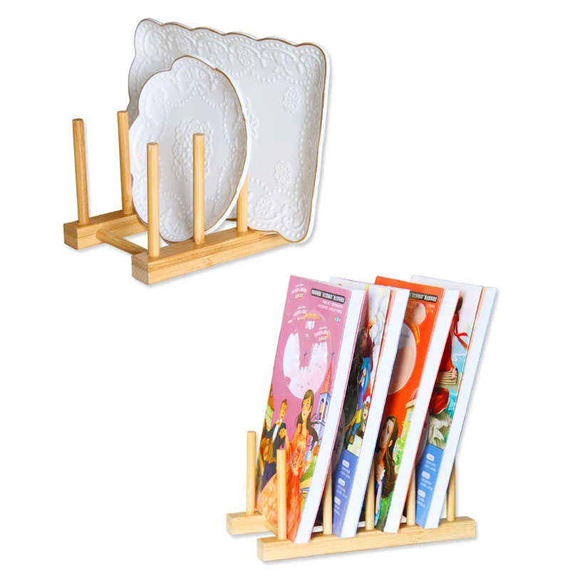 رف أطباق خشبية، حامل أطباق المطبخ، رف تجفيف الأطباق، ألواح التقطيع، رف منظم، حامل عرض متعدد الوظائف #4