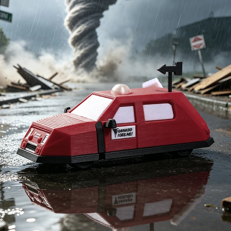 SRV Dominator 1 Automodell Storm Chaser Tornado Research Replika mit Luftkanone & Gummireifen, statisches Sammlermodell für Hobby-Fans – Detail 13
