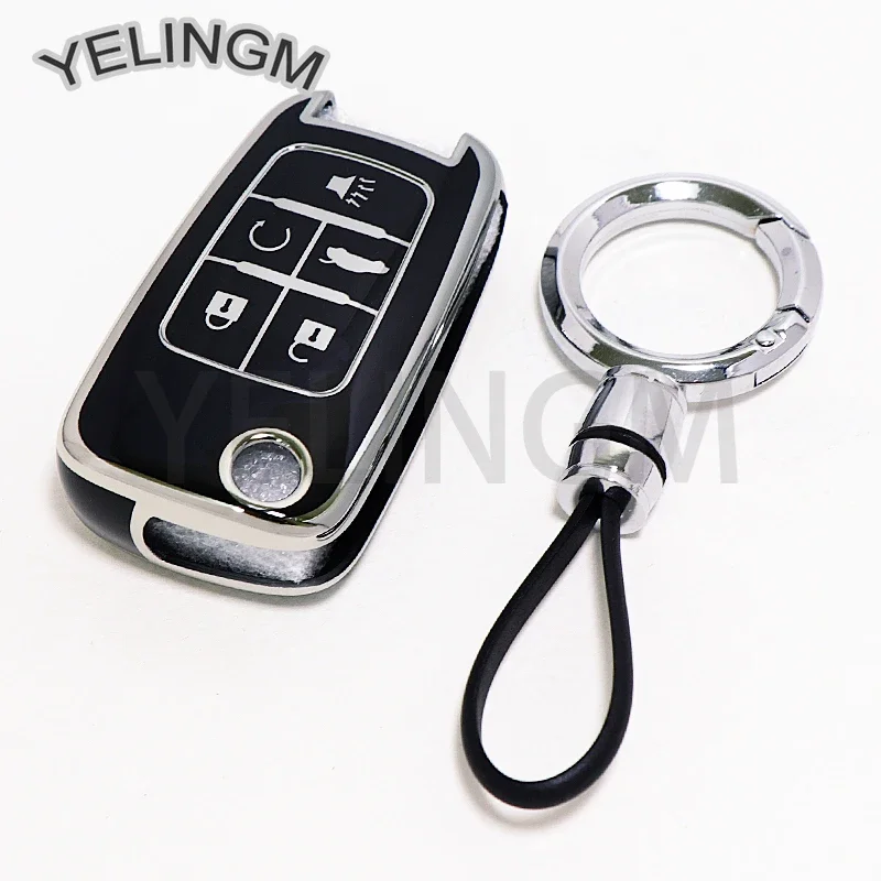 3/4/5 BTN Soft TPU Car Key Case for Buick/Opel for Chevrolet Cruze Epica Lova Camaro Impala Aveo Malibu Sail Orlando Keychain