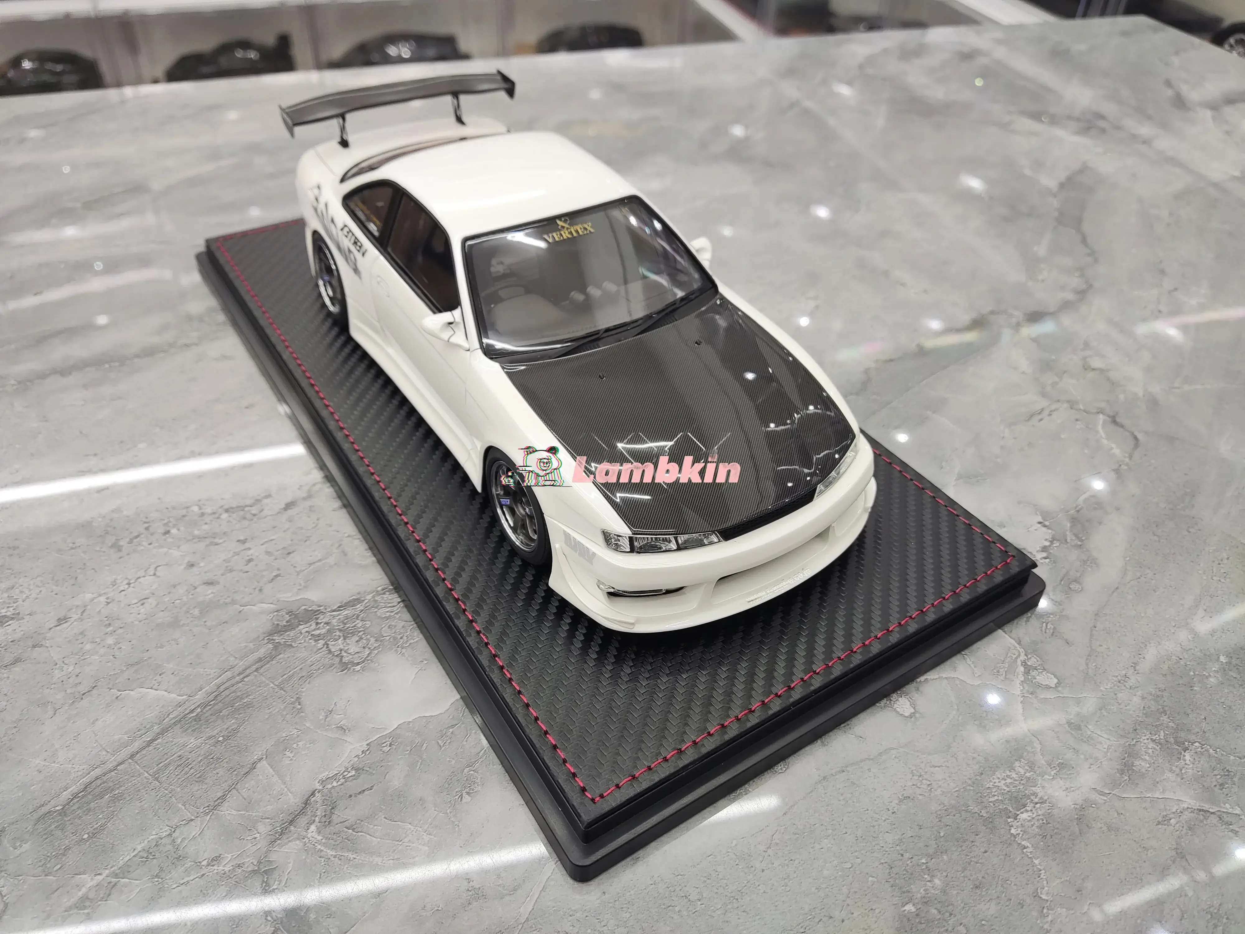 IG 1:18 para VERTEX S14 con simulación de motor, colección de modelos de coche de resina, modelos de gama alta, regalos de colecciones